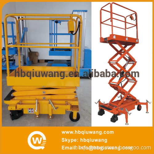 Mini hydraulic manual scissor lift, access platform